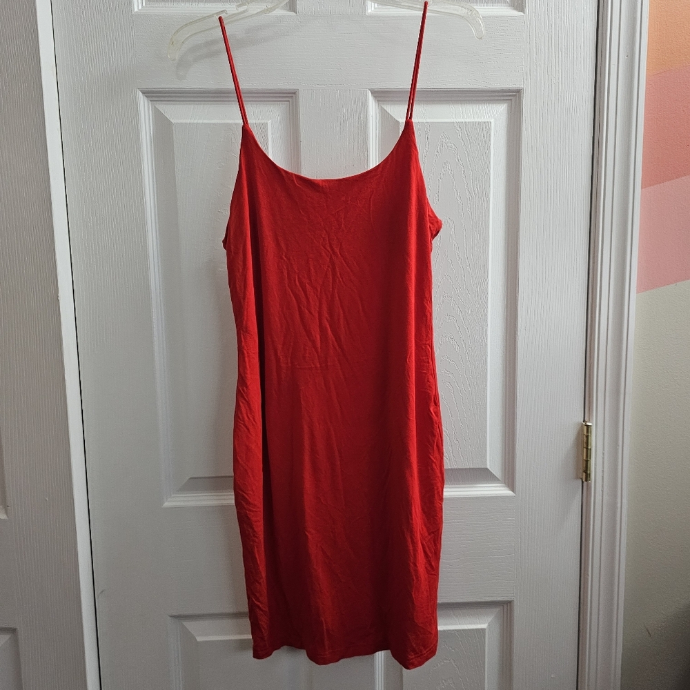 4/$20 Red Spaghetti Strap Bodycon Dress